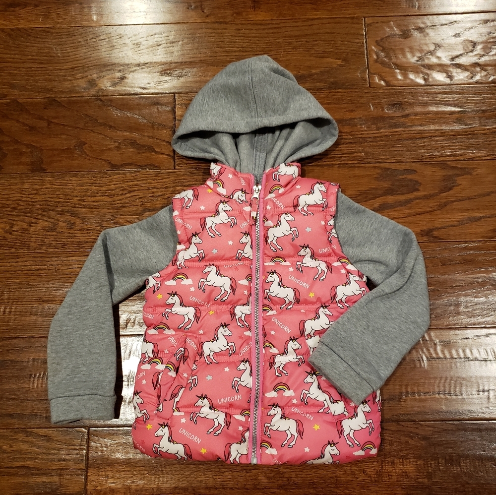 PINK PLATINUM Toddler Girl's Puffer Hoddie - Size 4T